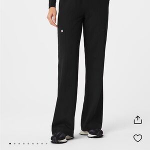 Women's Isabel Wide leg Black Scrub Pants